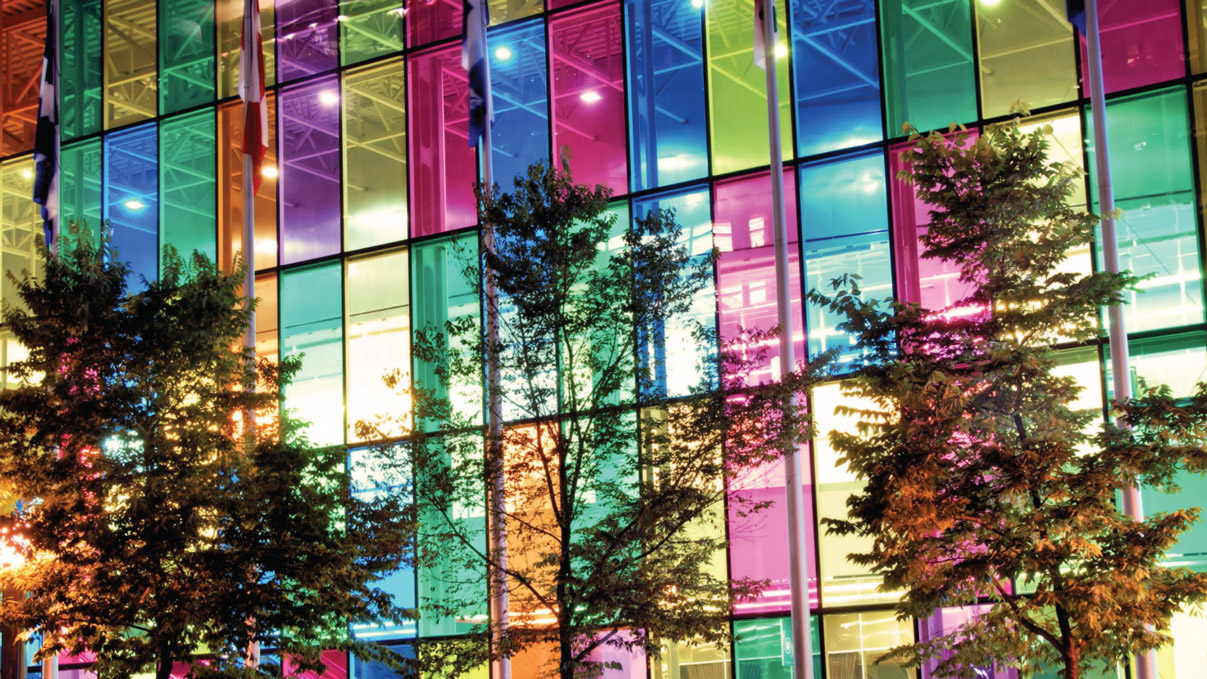 Transparent window film, large, multiple colors