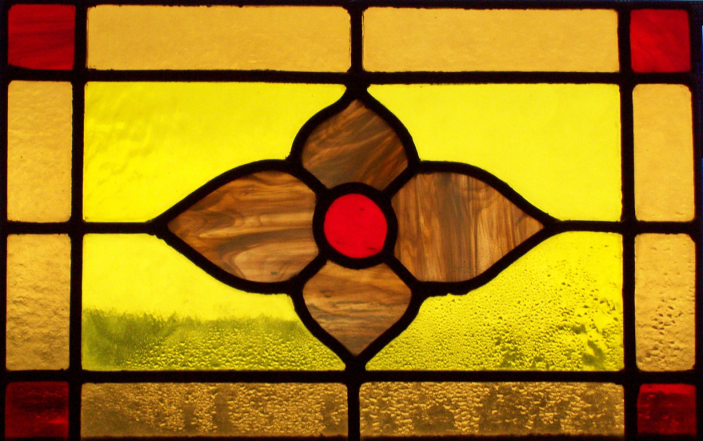 Window film, stained glass, flower, yellow