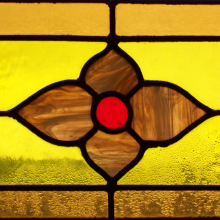 Window film, stained glass, flower, yellow