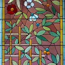Window film, stained glass, flowers