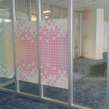 Transparent window film (3) project, office, custom design