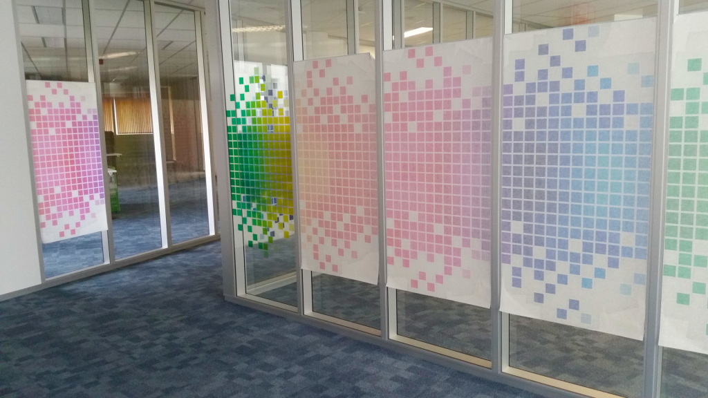 Transparent window film (3) project, office, custom design