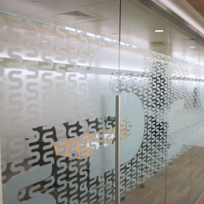 Frosted window film cut (1), custom, frosted, window, film, with, logo