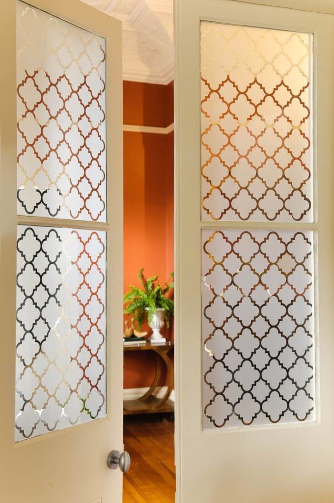 Frosted window film cut (1), custom, pattern, french, doors, window, film, frosted