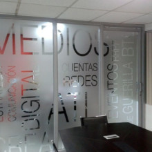 Frosted window film cut (1), custom, texts, frosted, window, film, privacy, office, room
