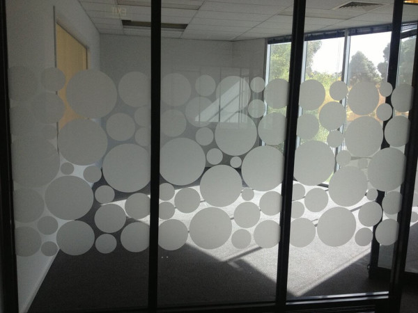 Frosted window film cut (1), custom, window, film, circles, partial, privacy
