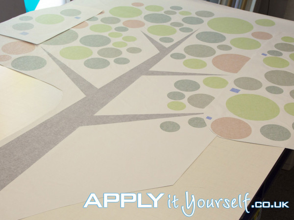 wall sticker, custom, tree, cut-to-shape, large, with transfer tape