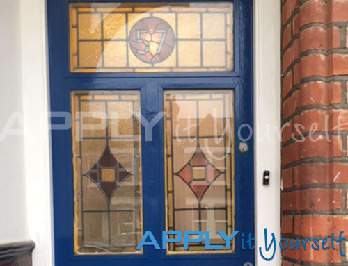 Stained glass window film, frosted window film, front door