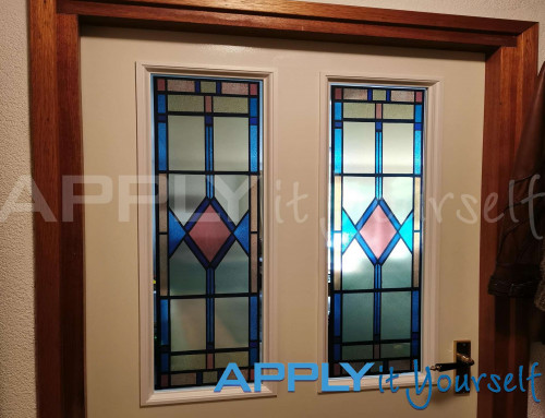 Stained glass window film, transparent window film, internal door