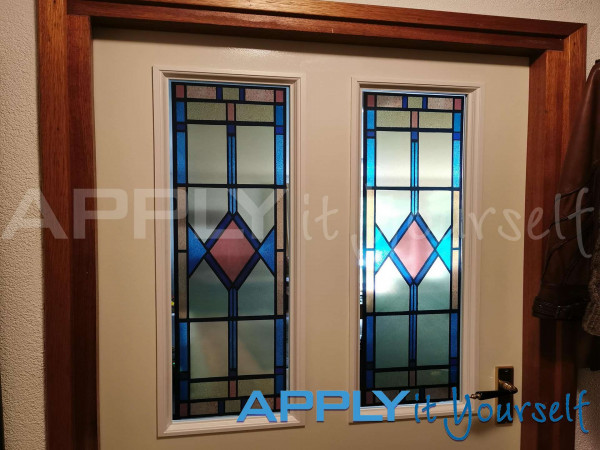 stained glass window film, transparent window film, internal door