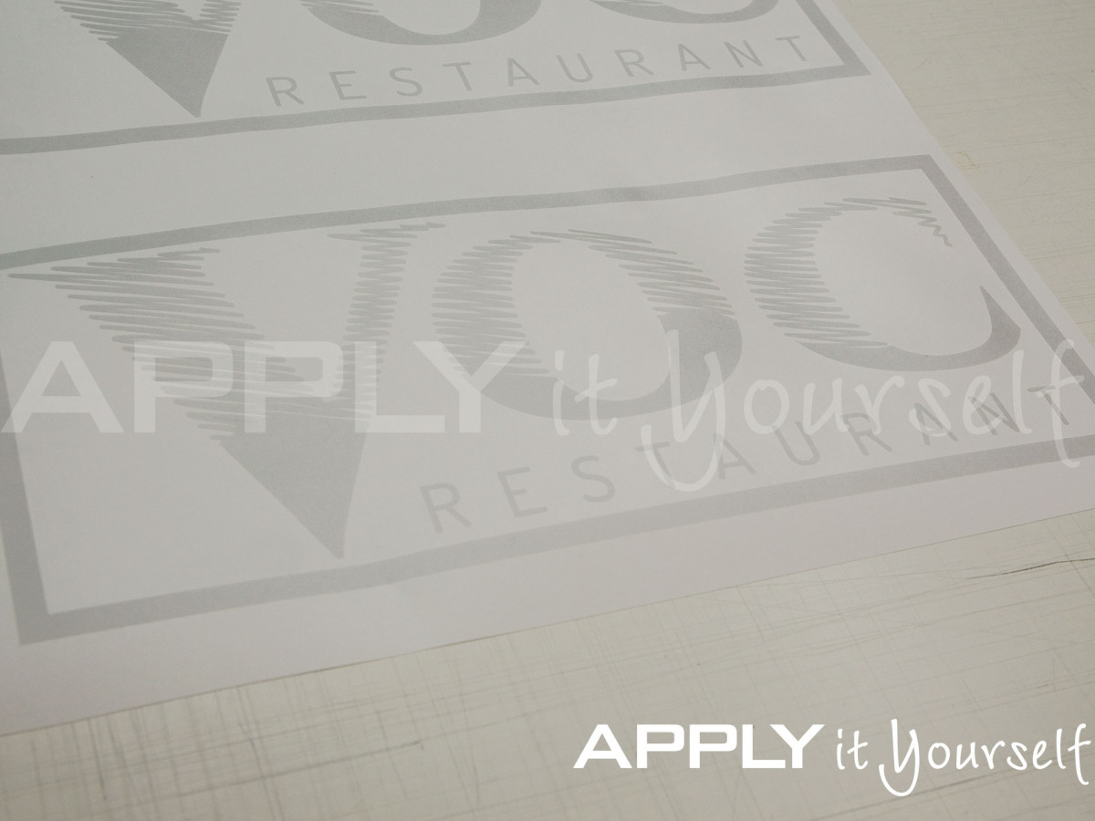 frosted window film, logo, R01