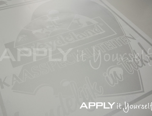 Frosted window film, complex logo, R01