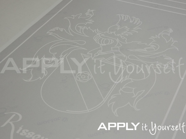 frosted window film, family crest, R01