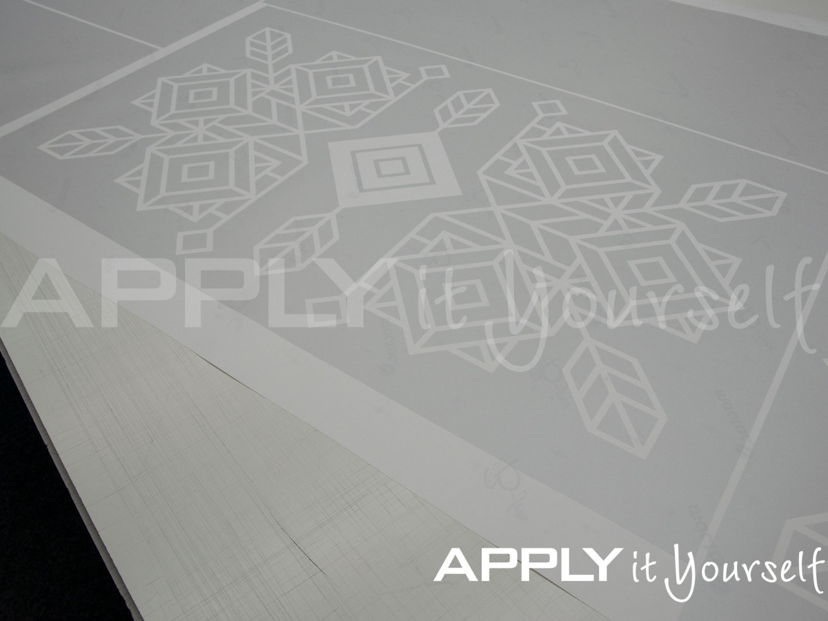 frosted window film, large, custom, abstract design, R01